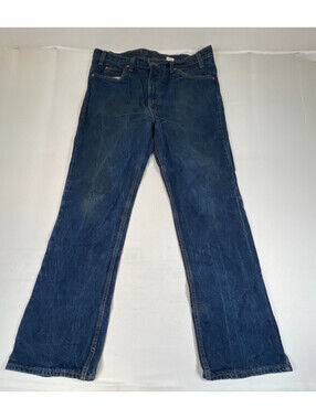 Vintage Levi's Orange Tab 517 Mens 38x34 Blue Denim Made in USA Boot Cut Jeans